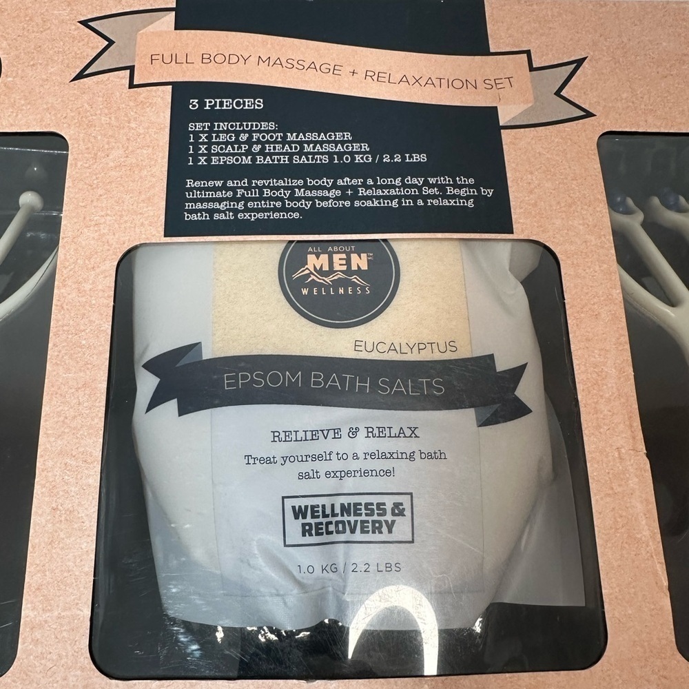 Men Wellness Full Body Massage and Relaxation Revitalization Set. New In Box. - Picture 3 of 8